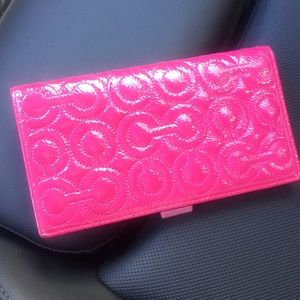 Coach Check book holder